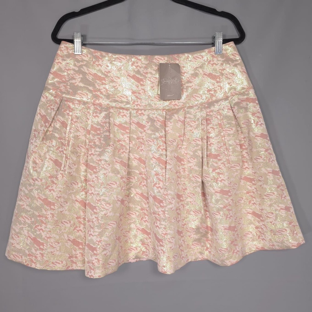 Anthropologie MOULINETTE SOEURS New Skirt Size 12 Metallic Sugarplum Brocade‎ - Picture 9 of 14